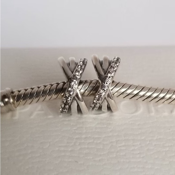 2 PANDORA Spacers Galaxy Sterling Silver in a gift box #189 - Picture 1 of 4